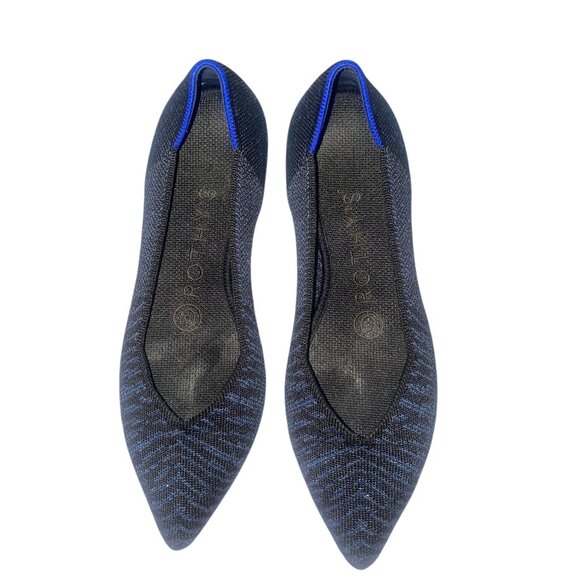 Rothy's Womens Size 5 Navy Blue Pointed Toe Flats VGUC - Picture 1 of 11